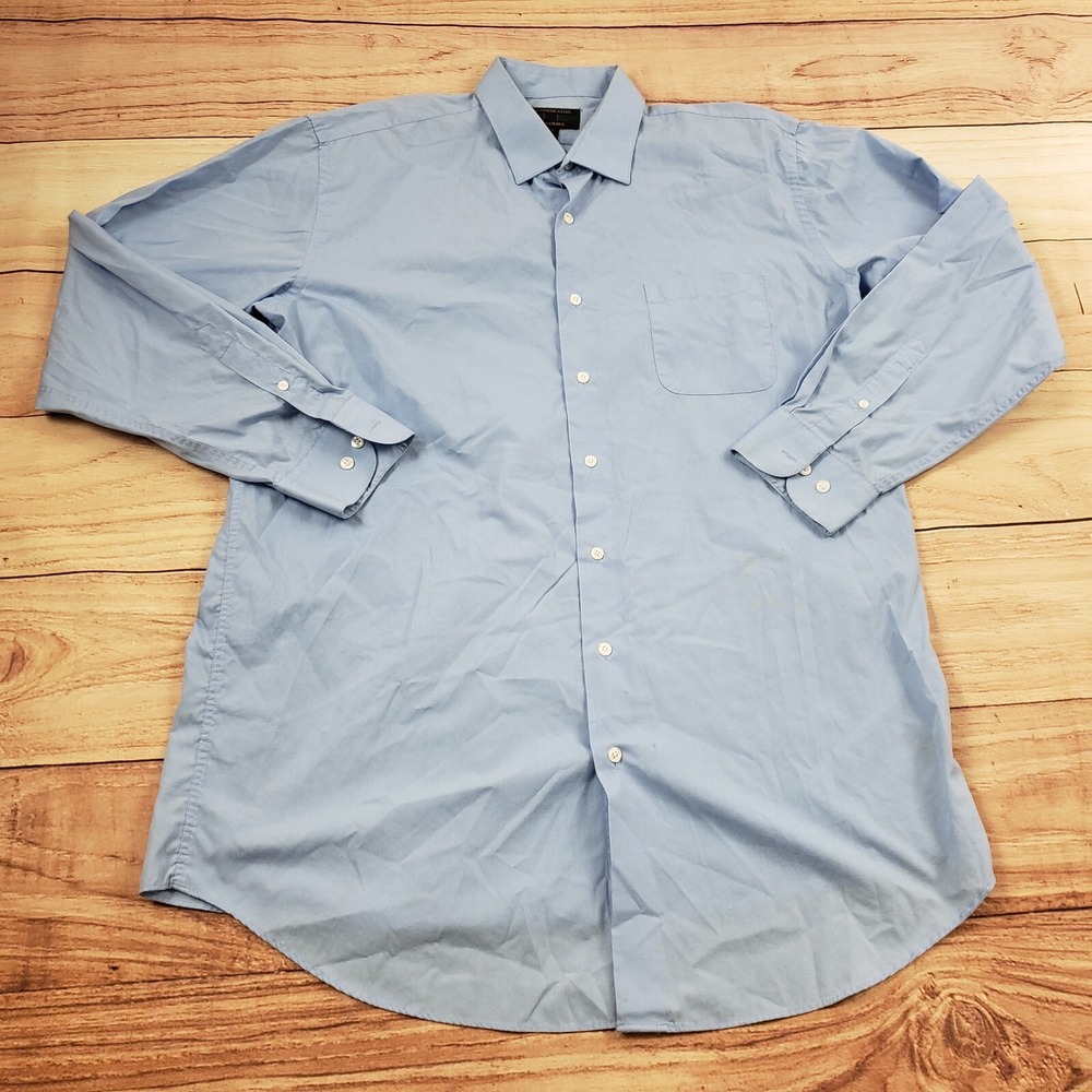 Alexander Julian Colours Shirt Mens Extra Large Tall Blue Button Up Adult XLT